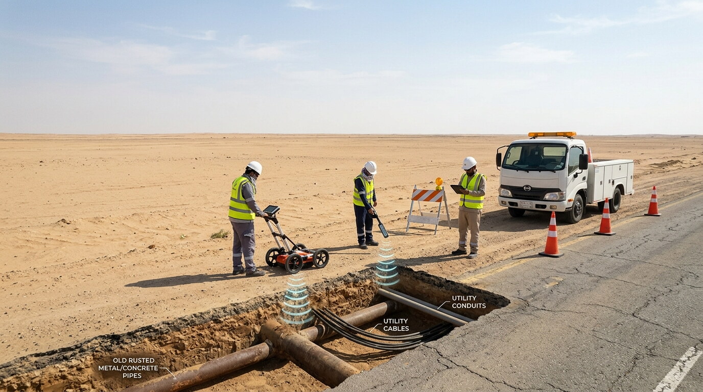 Underground Utility Locating (Pipes, Cables, Conduits)