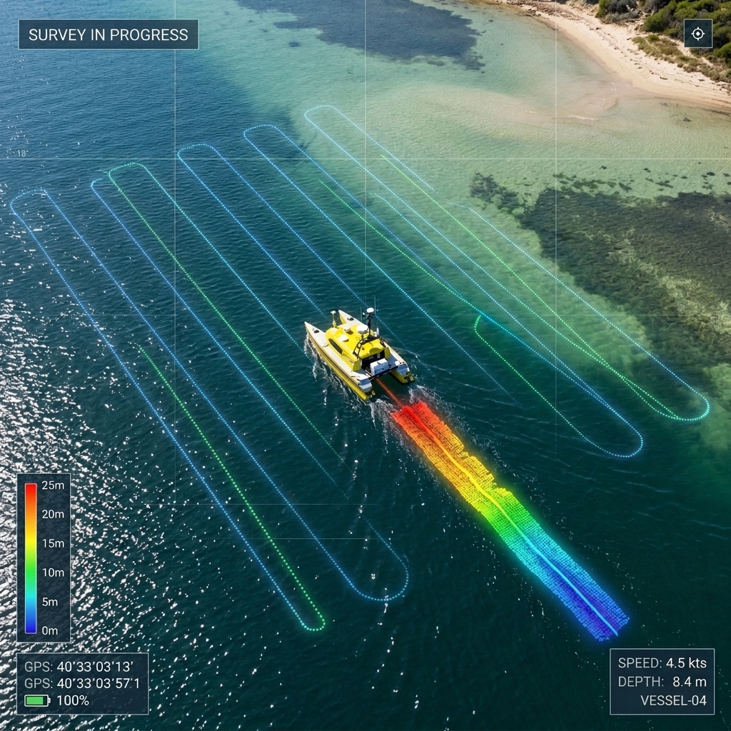 Autonomous Single Beam Bathymetry
